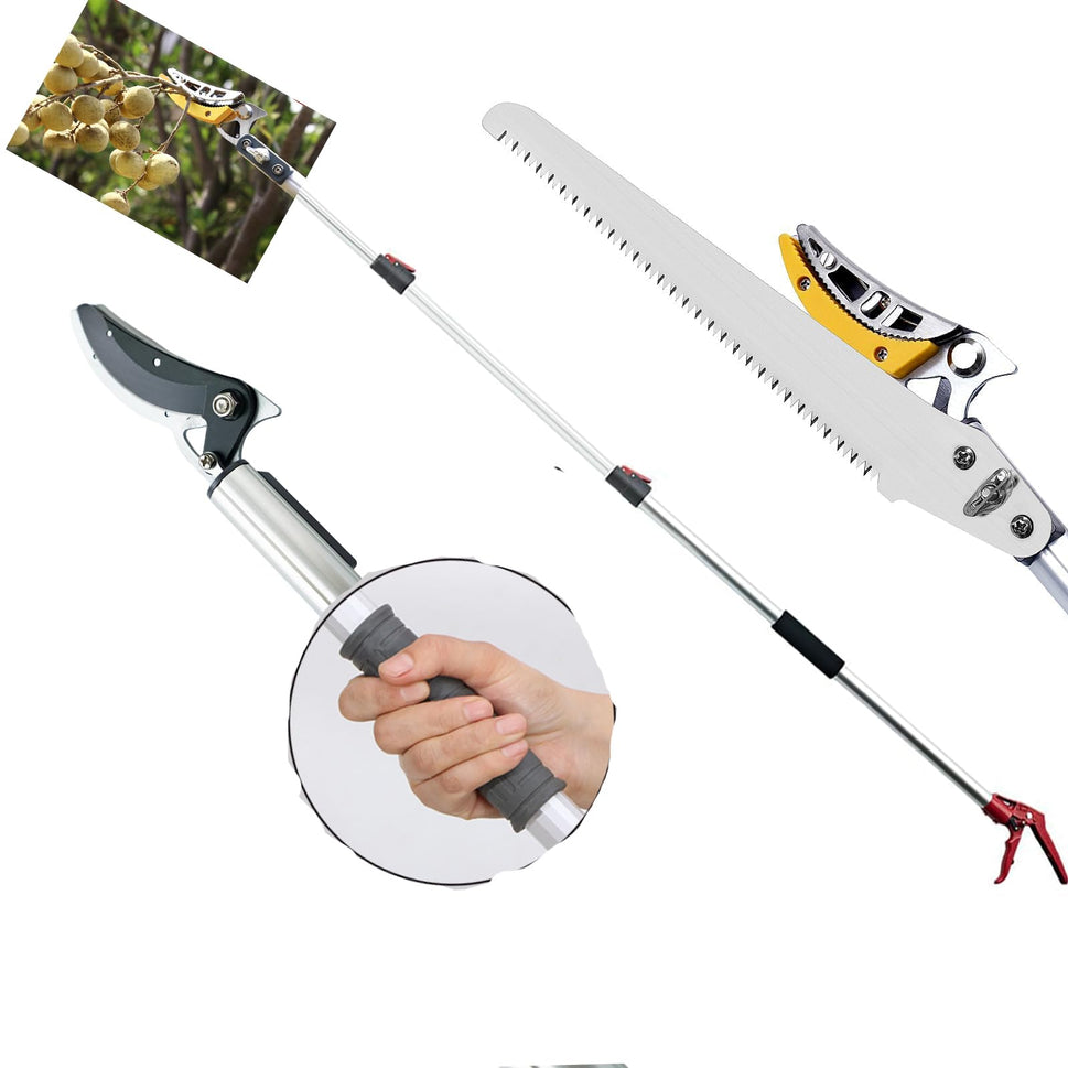 JOVANT 9FT Extendable Pole Pruning Shear &  Pole Saw 2-in-1 Kit