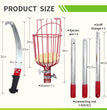 Kit 3 en 1 de sierra de pértiga extensible y recolector de frutas JOVANT de 13 pies