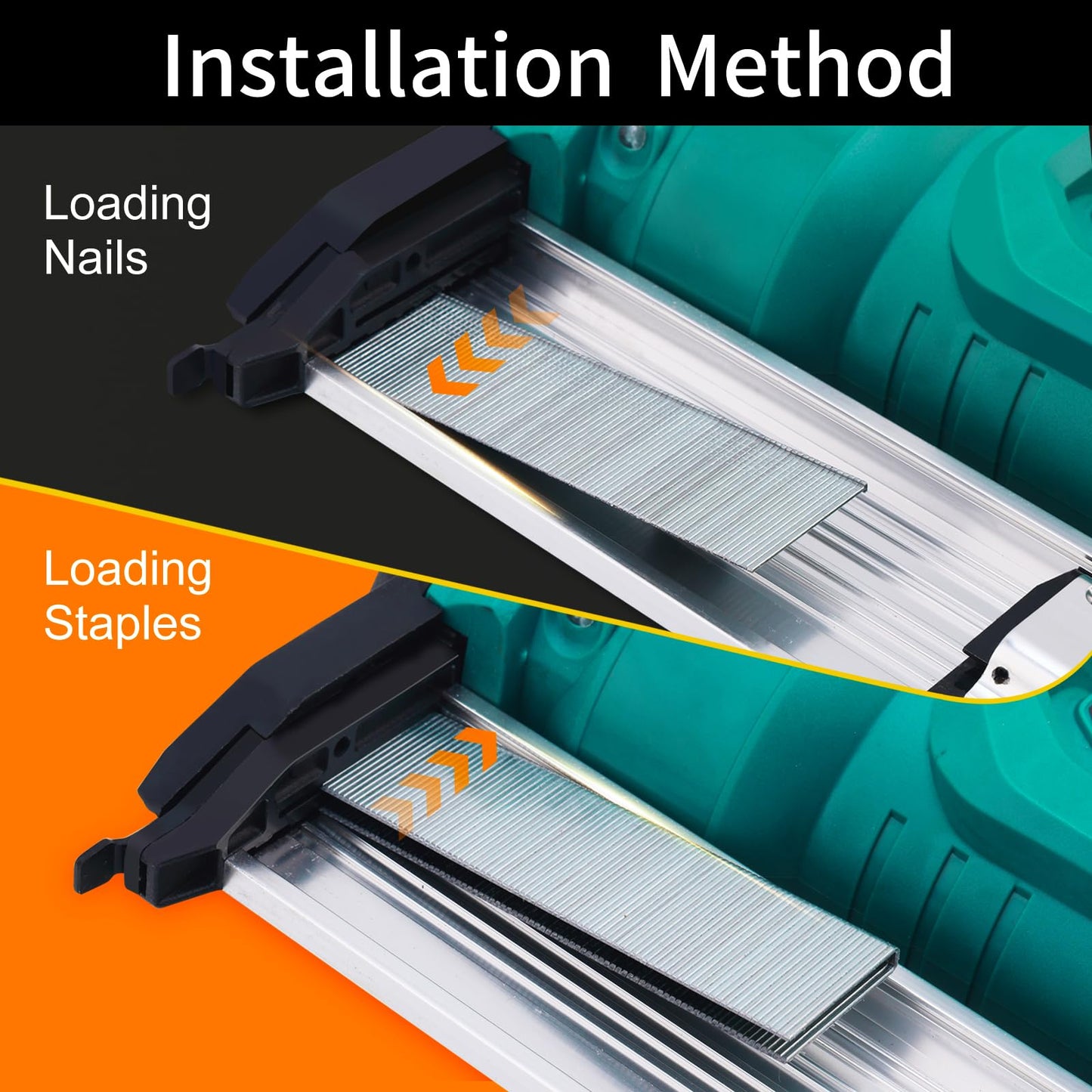 Installation Method Loading Nails Loading Staples