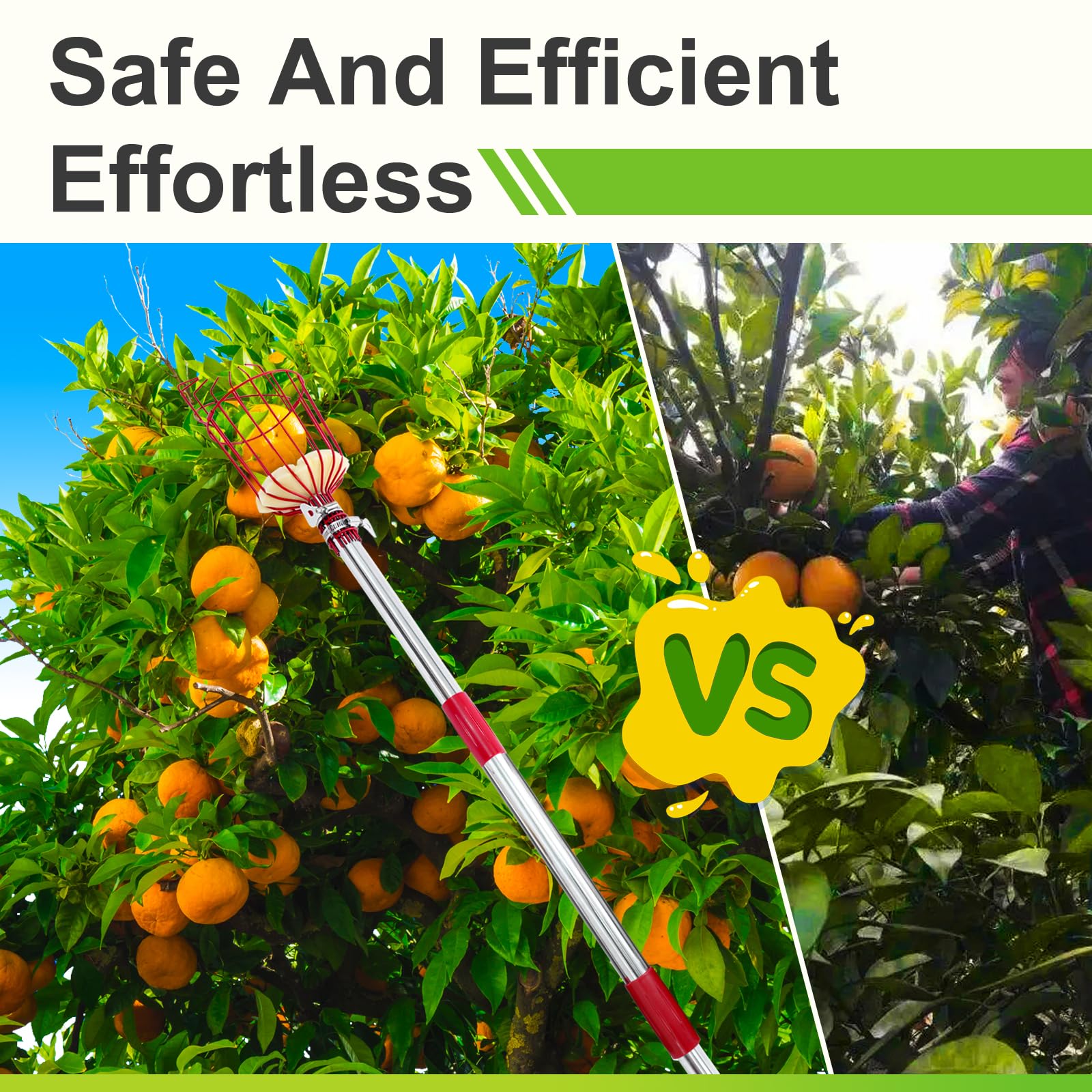 Extendable Pole Saw and Fruit Picker Tool by JOVANT