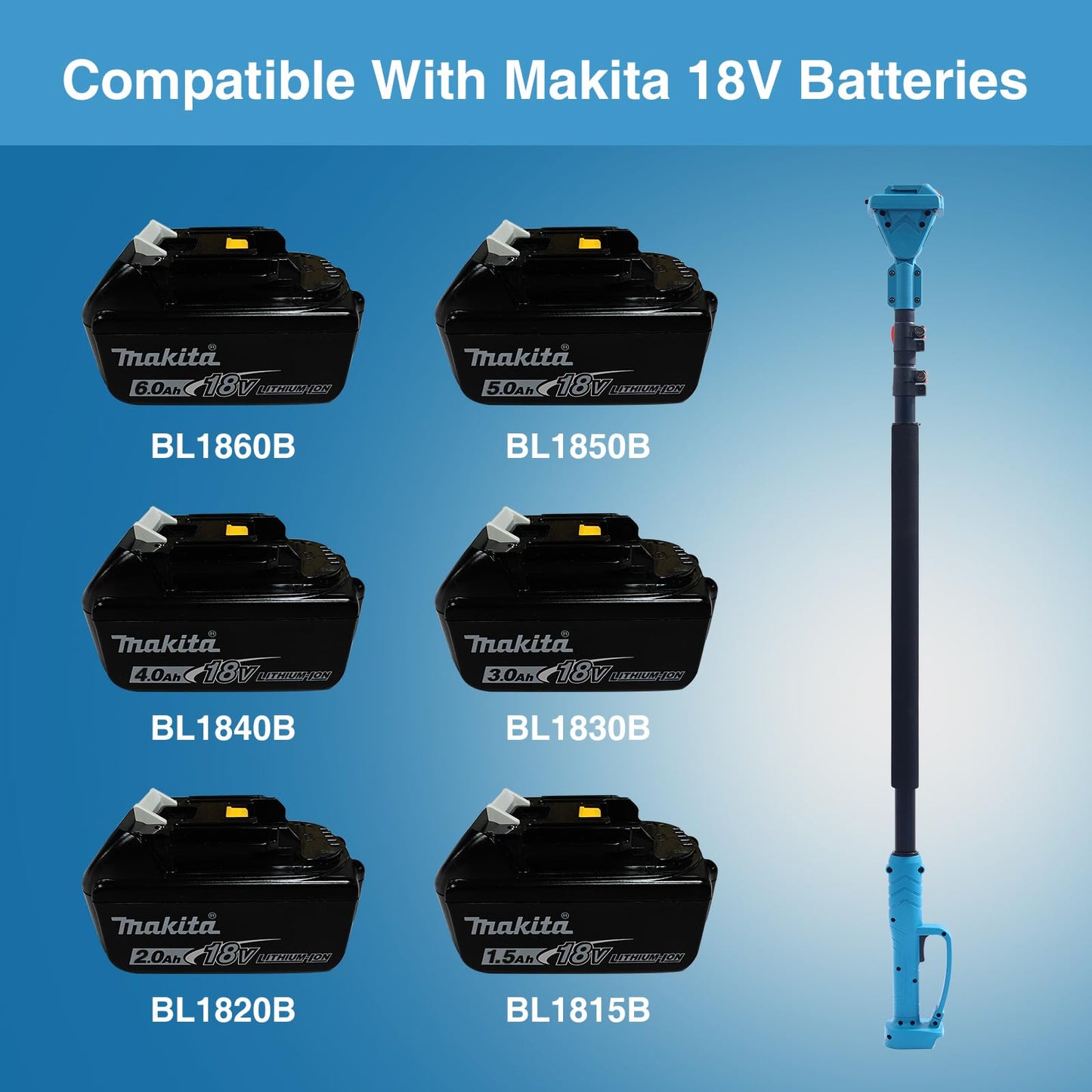 Compatible With Makita 18V Batteries BL1860B BL1850B BL1840B BL1830B BL1820B BL1815B
