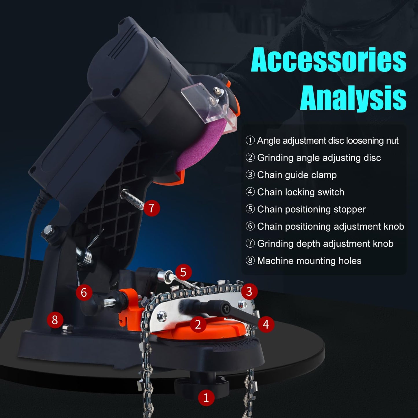 Afilador de motosierra eléctrico JOVANT 12V