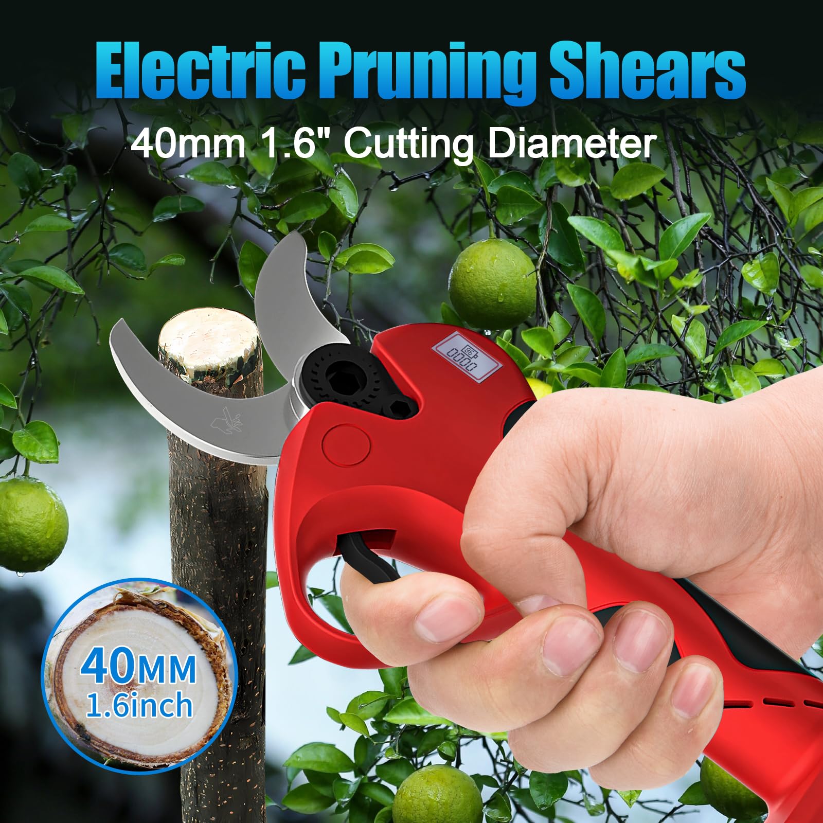 Electric Pruning Shears 40mm 1.6" Cutting Diameter