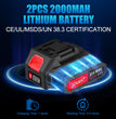 2PCS 200OMAHLITHIUM BATTERY CE/UL/MSDS/UN 38.3 CERTIFICATION Charging Time: 1 hours Working Time:3-4 hours