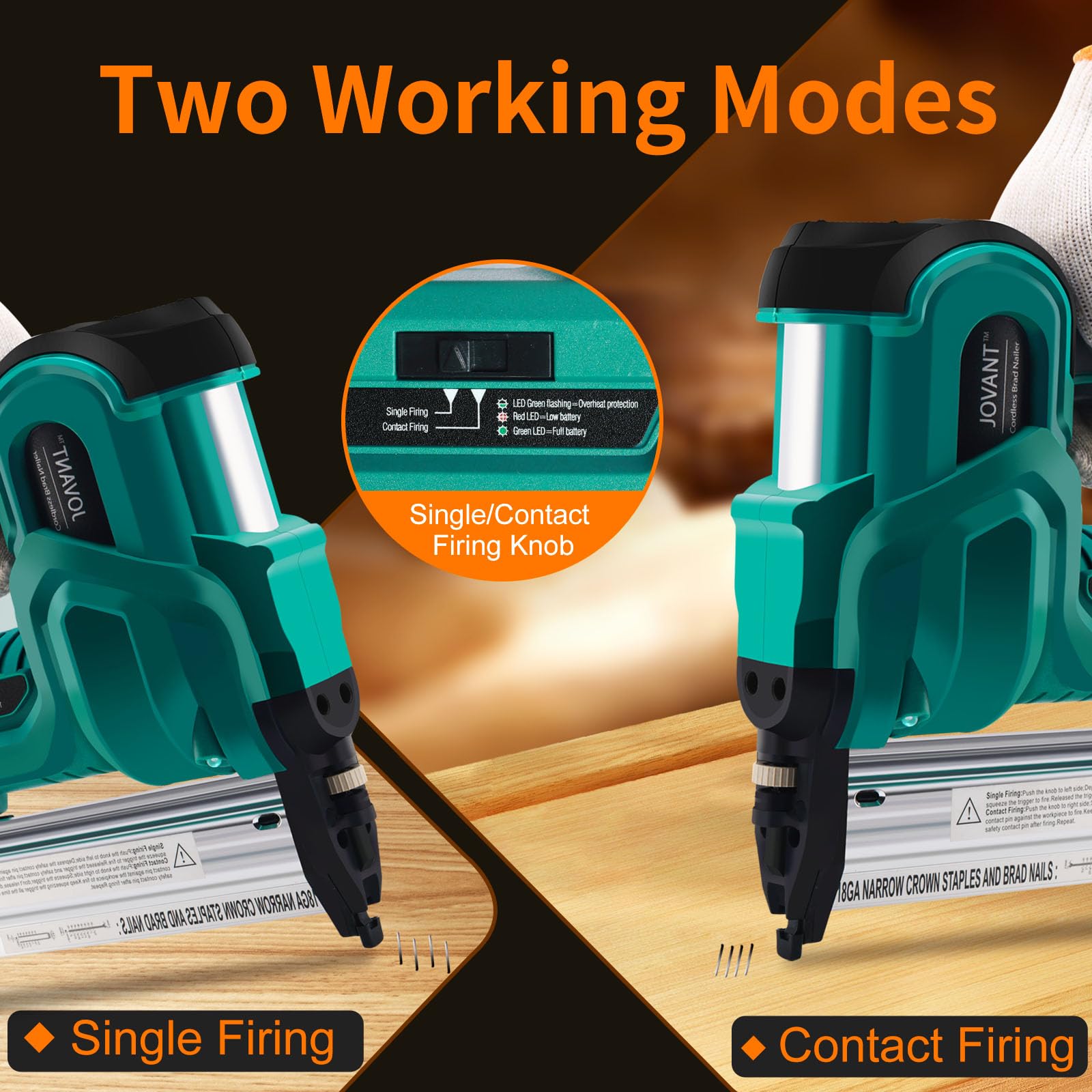 Two Working Modes  use the SinglelContactFiring Knob to adjust modes Single Firing Contact Firing
