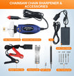 JOVANT Handheld Electric Chainsaw Sharpener with 110V to 12V Outlet Power Adapter