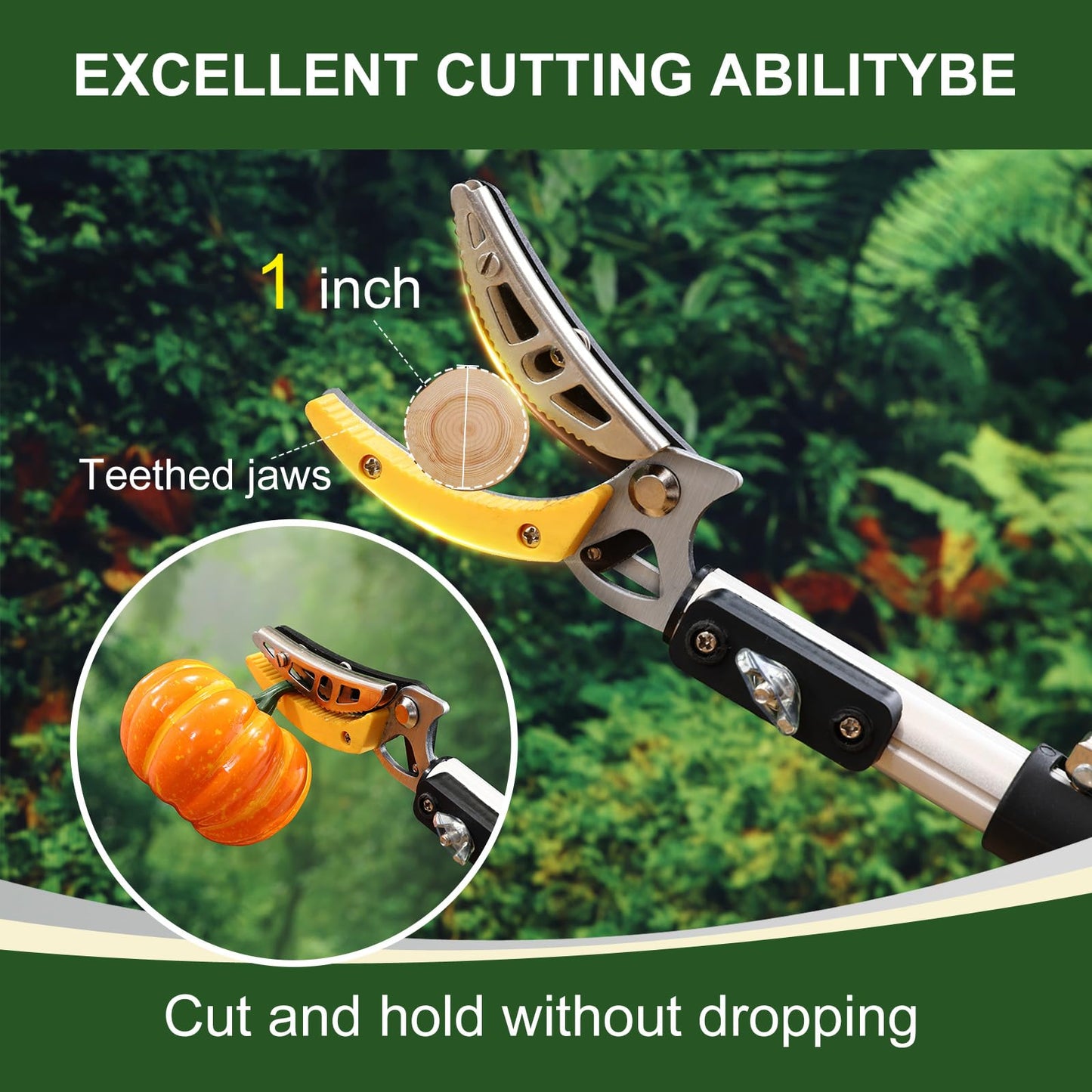 JOVANT Pruning Shear Kit with Extendable 10FT Pole