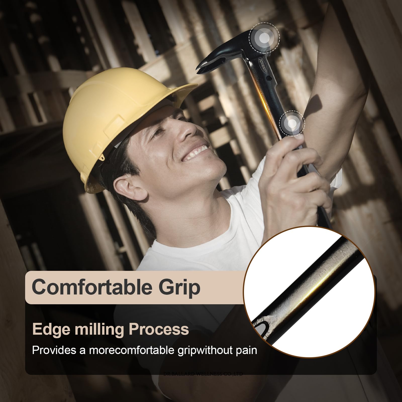 Comfortable Grip Edge milling Process Provides a morecomfortable gripwithout pain