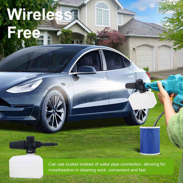 Jovant portable 550PSI cordless power washer cleaning car exterior