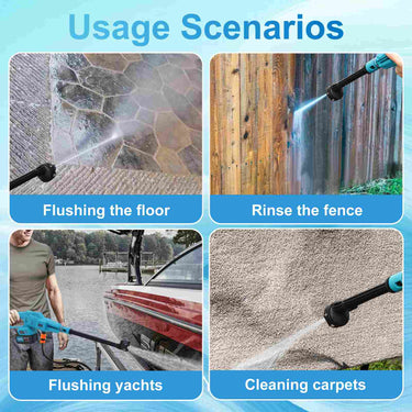 Jovant portable pressure washer multiple usage scenarios, clean floor, fence, yacht and carpet with 550PSI power cleaner