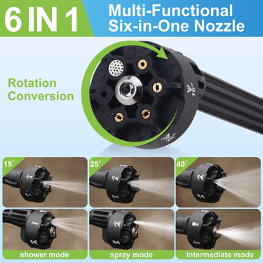 6-in-1 multi functional nozzle accessory for Jovant 20V cordless 550PSI pressure washer