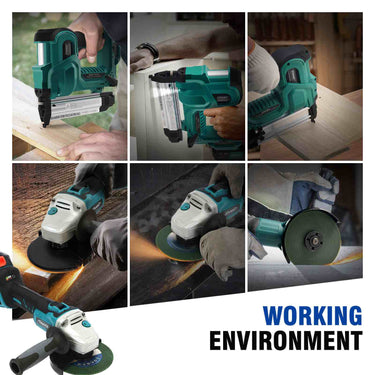 JOVANT 20V Max 2-in-1 power tool parts diagram, labeled components of cordless brad nailer and angle grinder