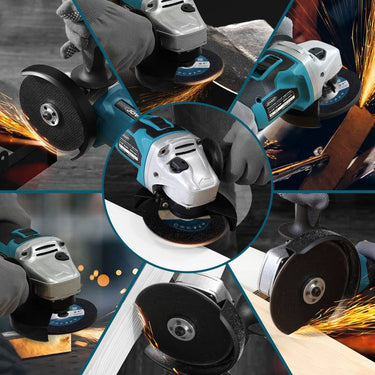 OVANT PTJ-020 20V Max cordless brushless angle grinder multi application scenes for metal and wood work