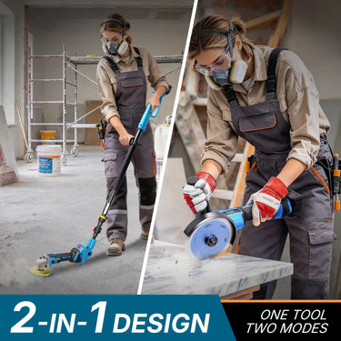 Jovant 2-in-1 telescopic angle grinder, two working modes: long pole standing use and handheld cutting & grinding