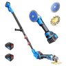 Complete kit includes the 2-in-1 pole angle grinder, telescoping extension pole, 2× 20V MAX batteries, a stone grinding disc and a cutting disc. Ready to grind, cut and polish stone, marble and concrete right out of the box.
