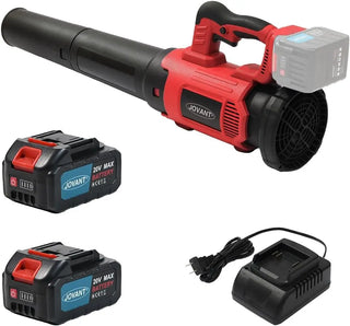 Leaf Blower Cordless, 615CFM & 3 Speed Levels, Electric Cordless Leaf Blower with 2 * 4.0Ah Battery and Charger, Air Blowers Gun for Lawn Care, Yard, Blowing Leaves, Dust, Snow