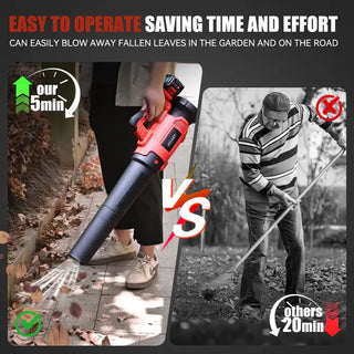 leaf blower easy to operate, saving time and effort can easily blow away fallen leaves in the garden and on the road.