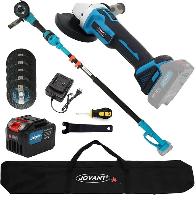 Cordless Telescoping Pole Angle Grinder 20V Battery Power