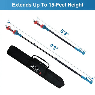 This electric pruners cordless weighing just 6.4 lbs including,features an ergonomic grip for fatigue-free overhead pruning