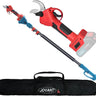 2-in-1 pole pruning shears combines electric pruning shears and a telescopic pole to provide a versatile tool for gardening
