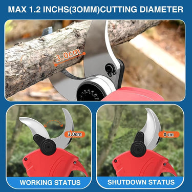 2-in-1 Cordless Pole Pruning Shears,Electric Pruning Shears with Pole