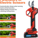 High strength steel blades and a brushless motor ensure sharpness and durability for cutting 1inch branches.Ideal for gardens,parks,farms,and orchards,perfect for grapevines and fruit tree pruning job.