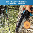 Electric pole chainsaw is equipped with high-powered bruless motors