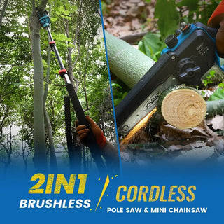 6inch Electric Pole Chainsaw for Branch and Wood Cutting with Portable Bag
