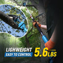 Cordless pole tree branch cutter for trimming tree branches