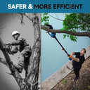 Electric Ploe Chainsaw is better user to experience and convenience to trimming high branches,cutting log,anytime and anywhere.