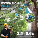 12 inch mini chainsaw and a 5.3FT to 15.3FT Telescoping pole; 1*20V-6A battery; 1-2.4A US standard charger,.In the process of daily use, if you have any questions, please leave a message to us, we will help you solve the problem.